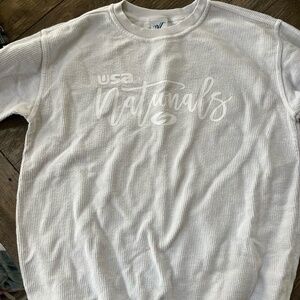 USA NATIONALS - VARSITY BRAND GREY CREW NECK - YOUTH LARGE